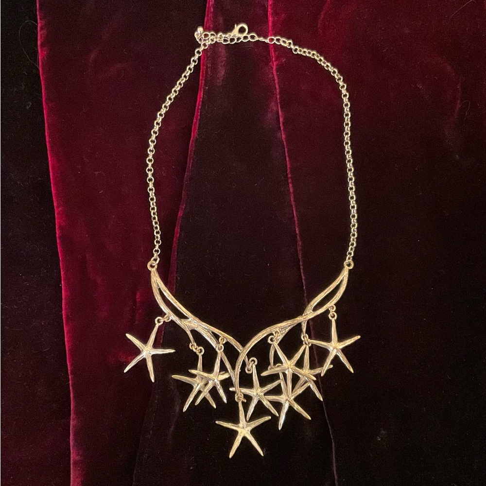 Starfish necklace Silver-tone